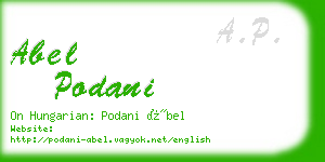 abel podani business card